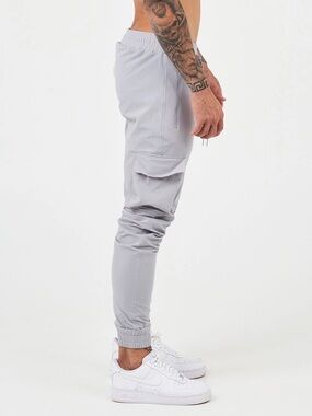 Universal Black Cargo Jogger Pants with Elastic Cuffs